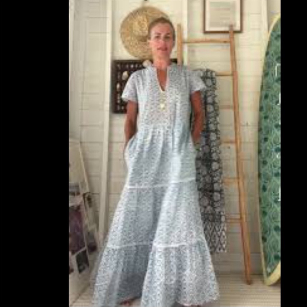 Marea breakers dress blue patterned maxi dress size xs - Picture 6 of 8